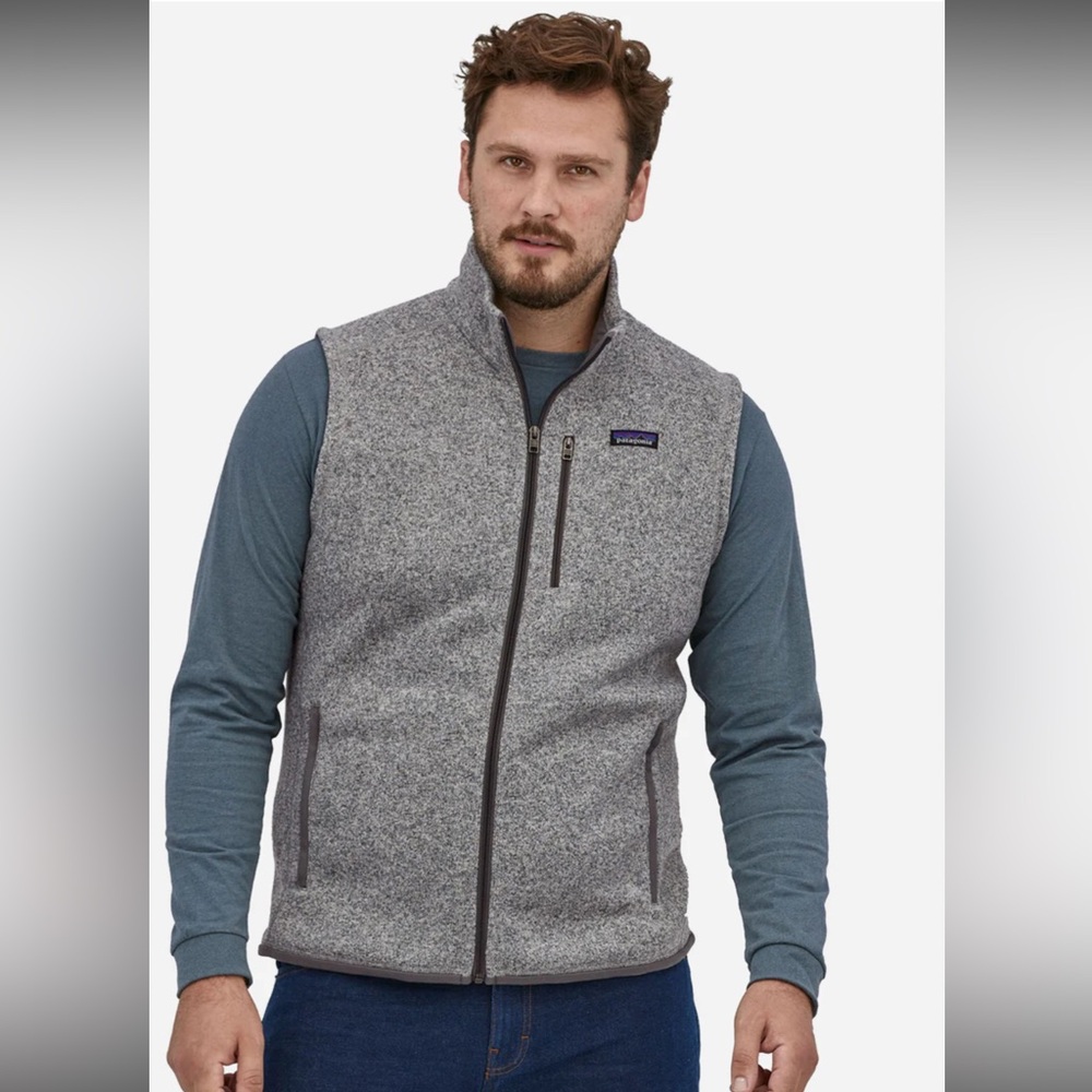 Patagonia Men's better sweater vest in Heather Gray / stonewash size XXL